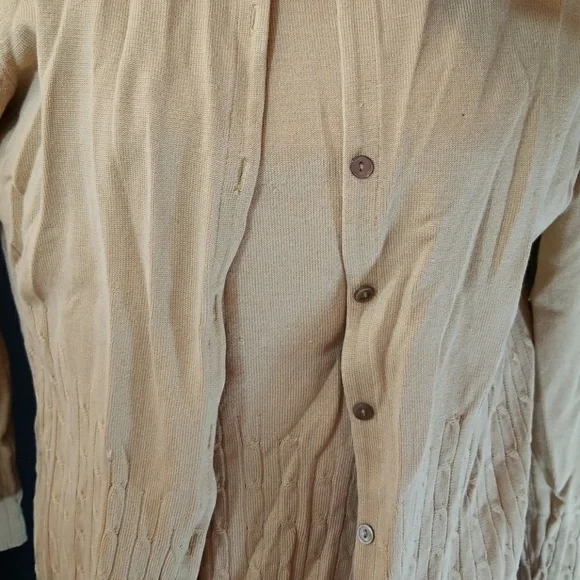 Caslon sleeveless tank blouse matching cardigan M - Picture 4 of 6